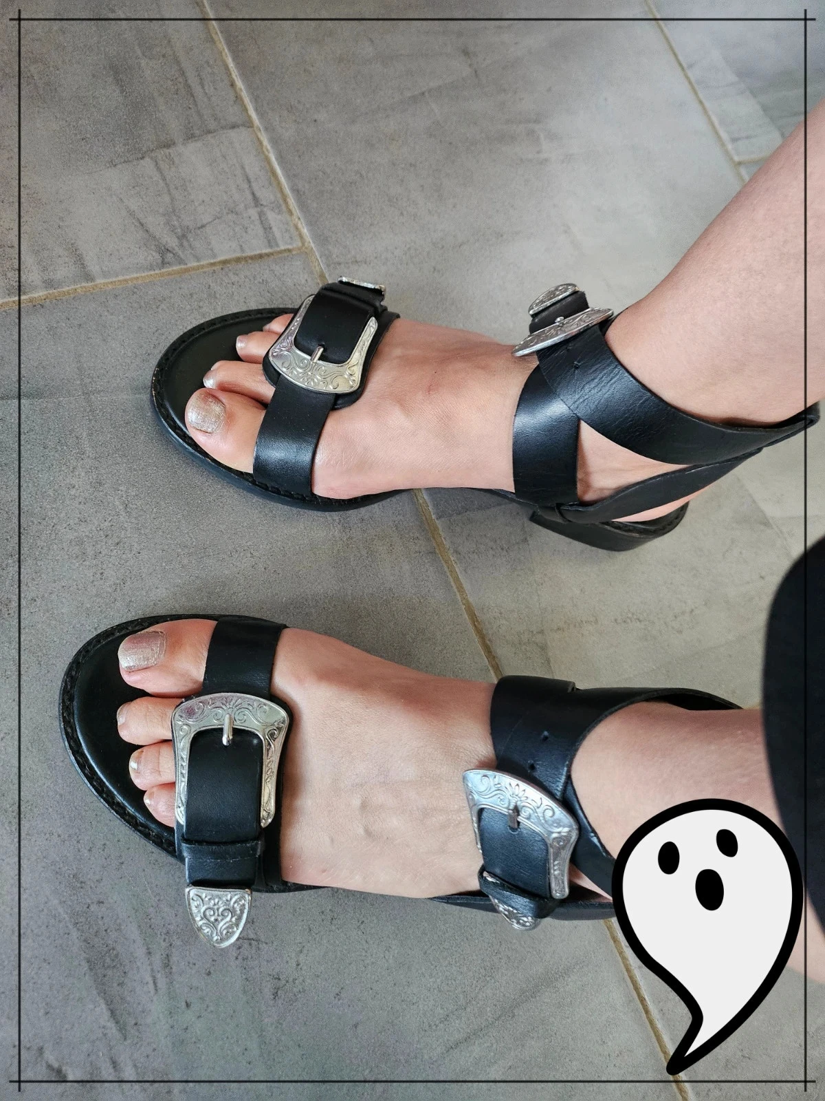 Black Zara leather western sandals – Size 38 – photo 10
